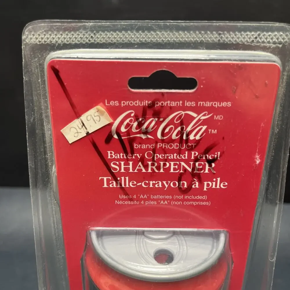 Vintage Coca-Cola Pencil Sharpener Can, 1998 Battery Operated New Old Stock NOS
